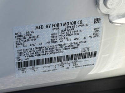 2026 Ford Explorer ACTIVE W/200A PKG 4WD