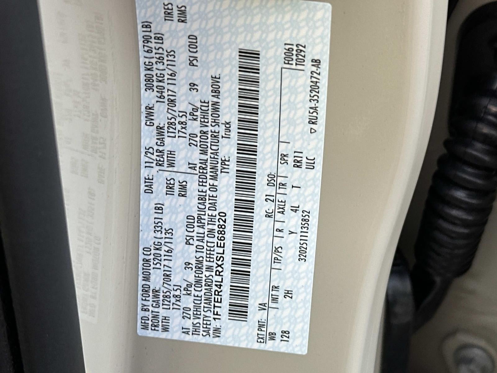 2025 Ford Ranger RAPTOR 4WD SUPERCREW 5' B