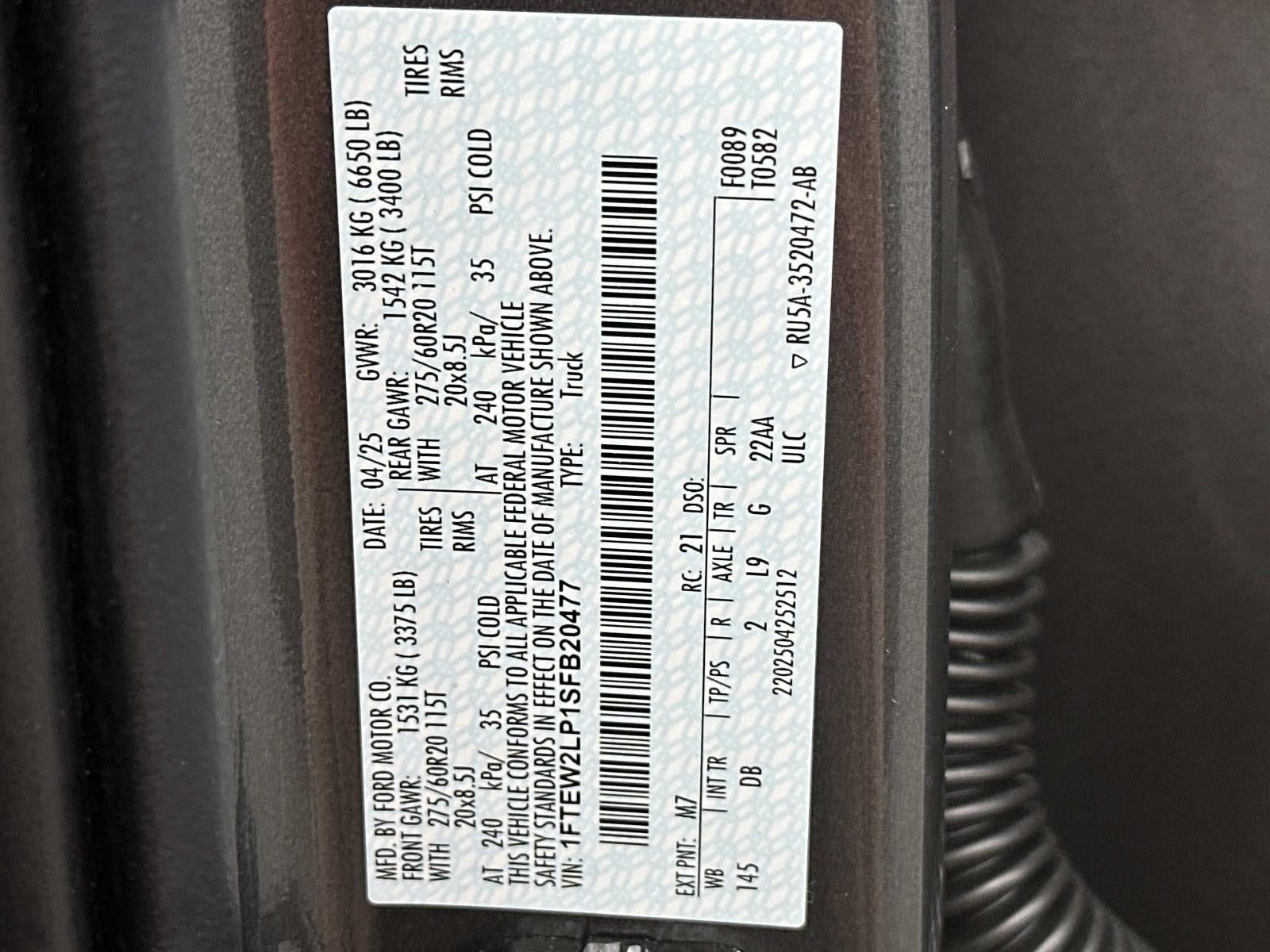 2025 Ford F-150 STX 4WD SUPERCREW 5.5' BO