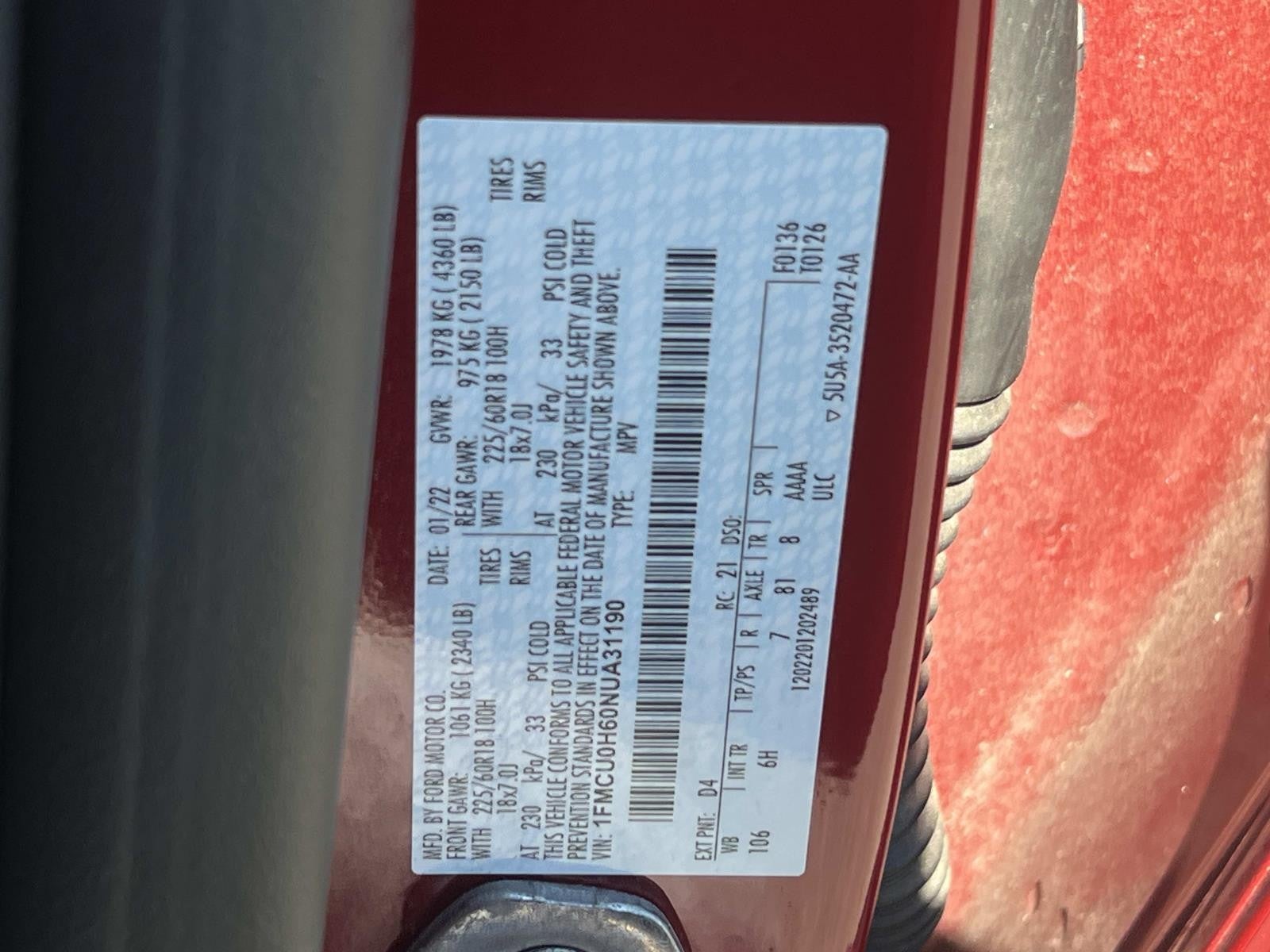 2022 Ford Escape SEL