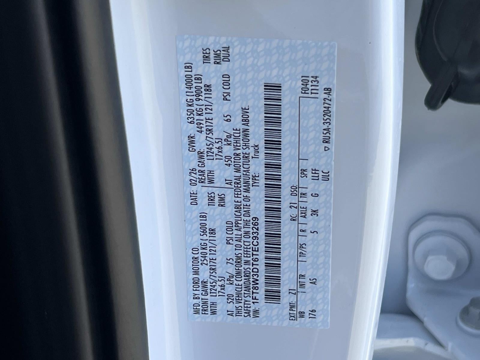 2026 Ford Super Duty F-350 DRW XL 4WD CREW CAB 8' BOX