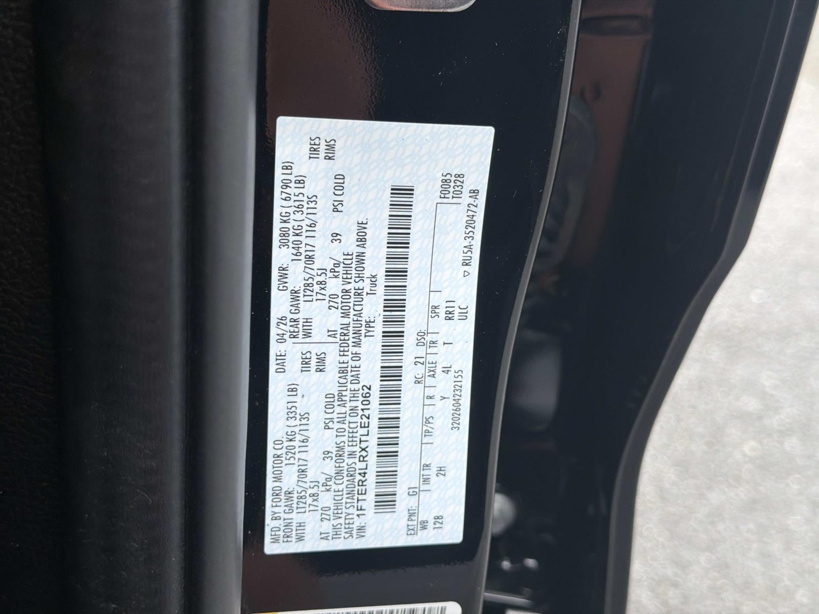 2026 Ford Ranger RAPTOR 4WD SUPERCREW 5' B