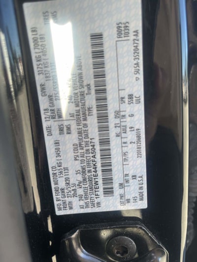 2019 Ford F-150 XLT 4WD SUPERCREW