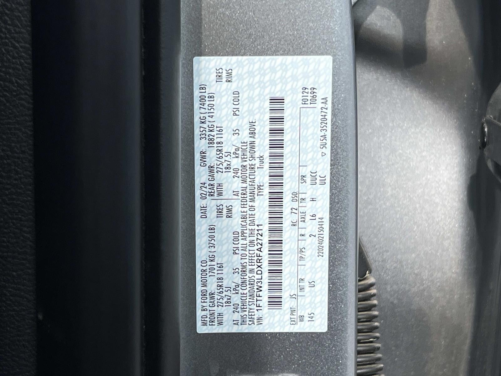 2024 Ford F-150 XLT 4WD SUPERCREW 5.5' BO