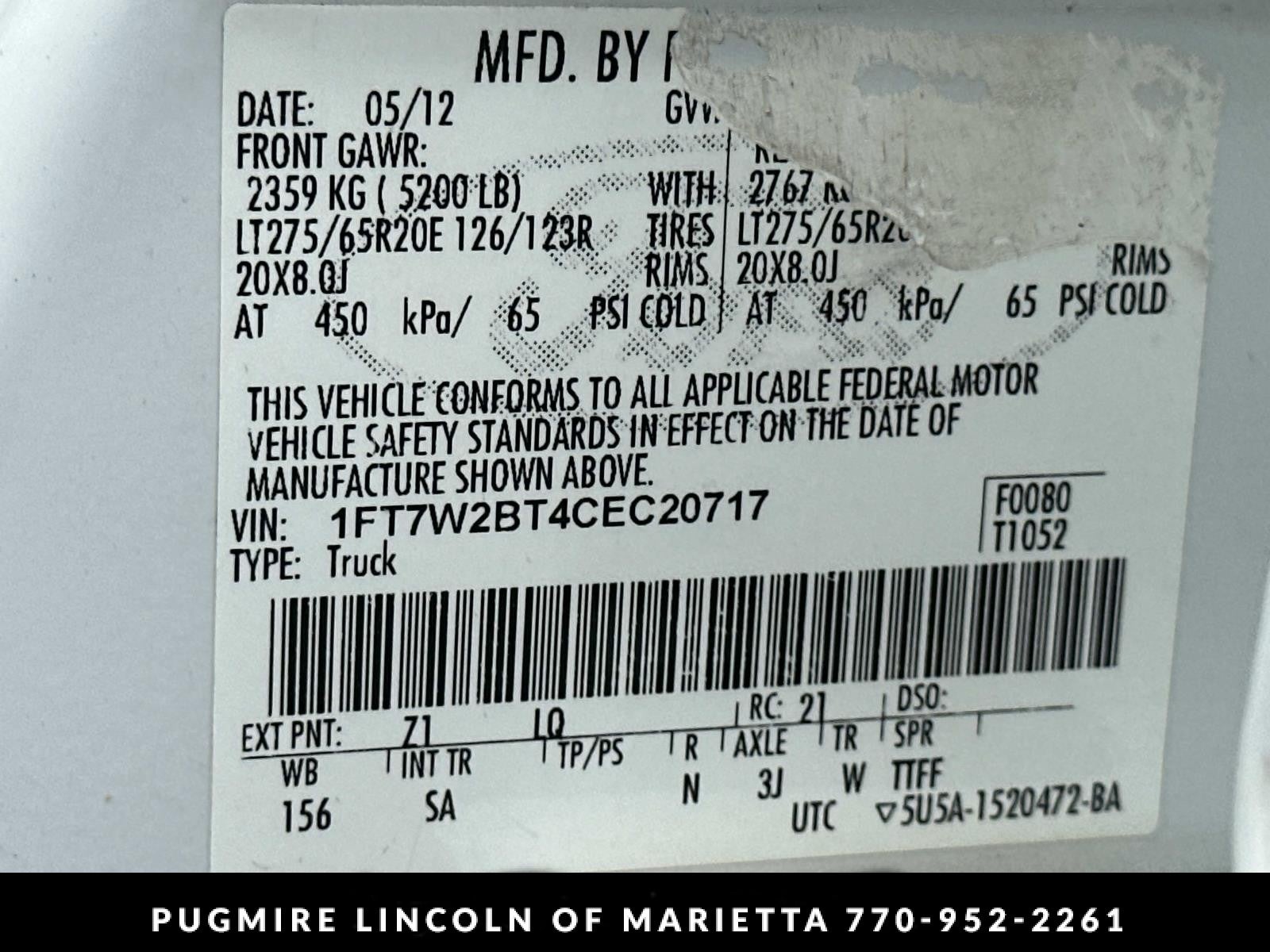 2012 Ford Super Duty F-250 SRW Lariat