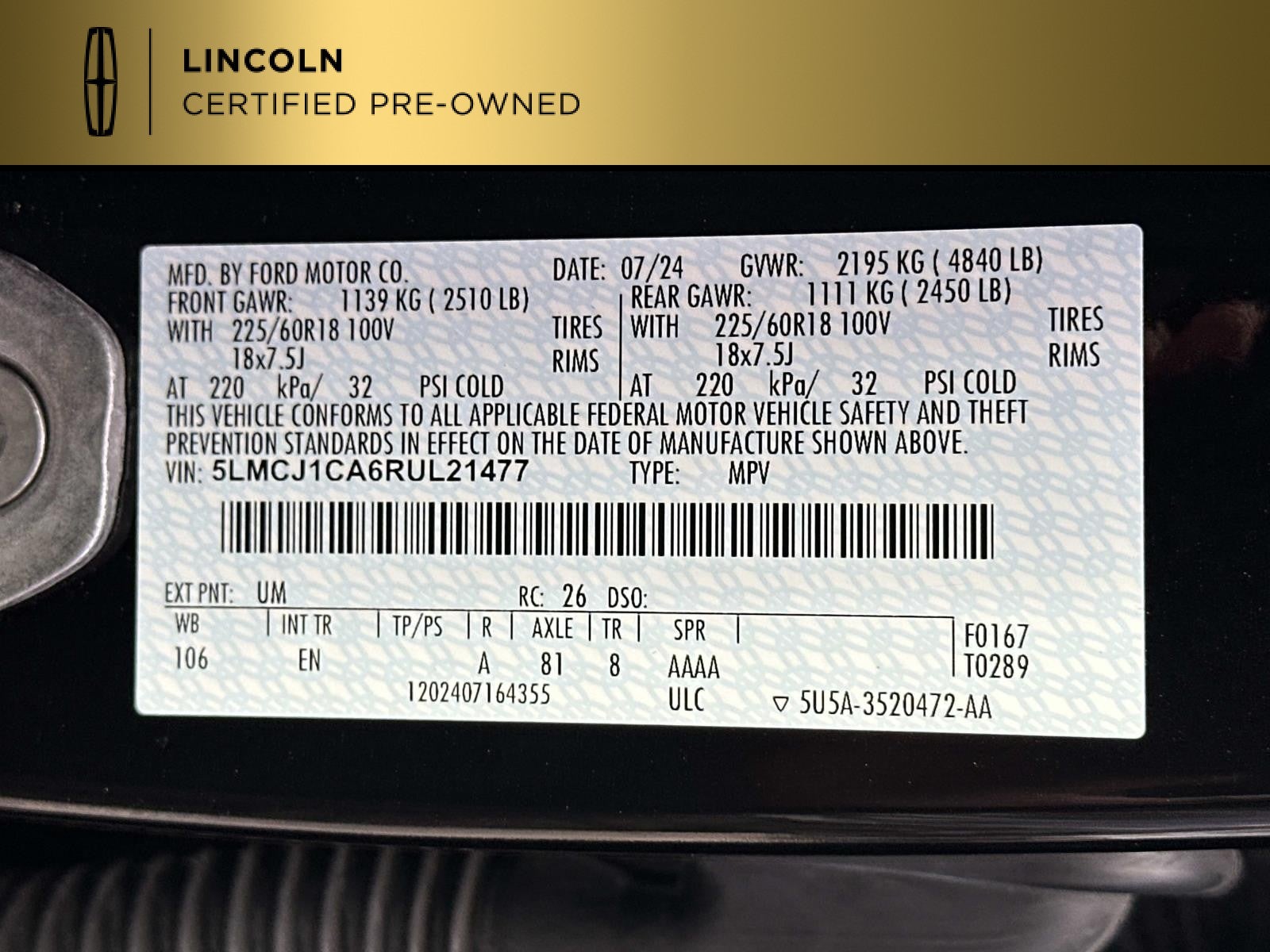 2024 Lincoln Corsair Premiere