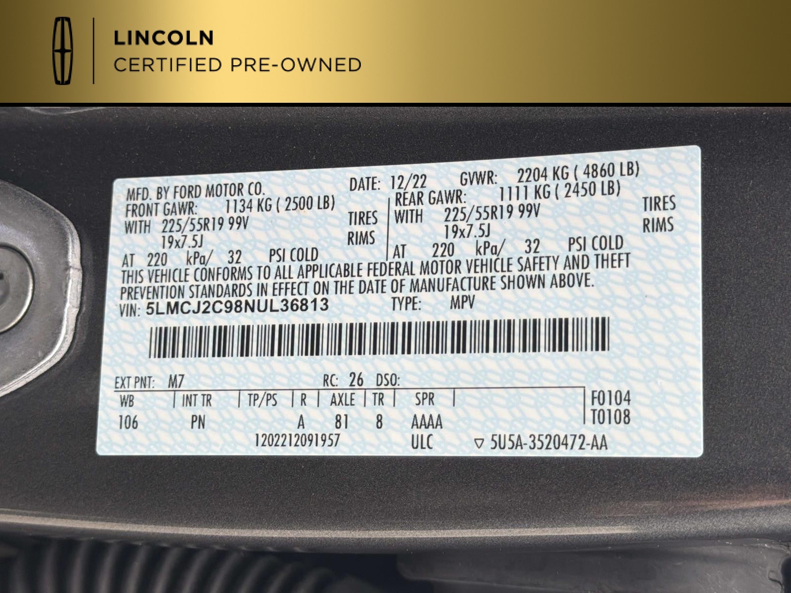 2022 Lincoln Corsair Reserve