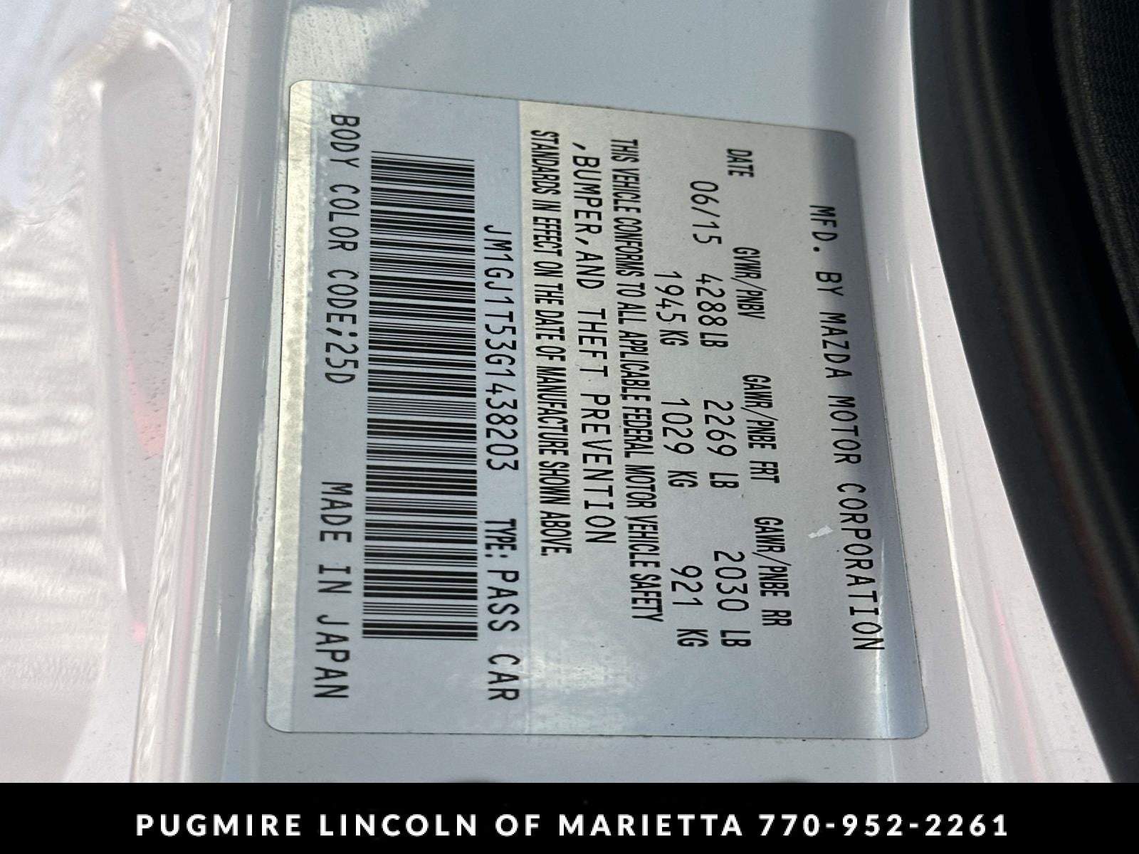 2016 Mazda Mazda6 i Touring