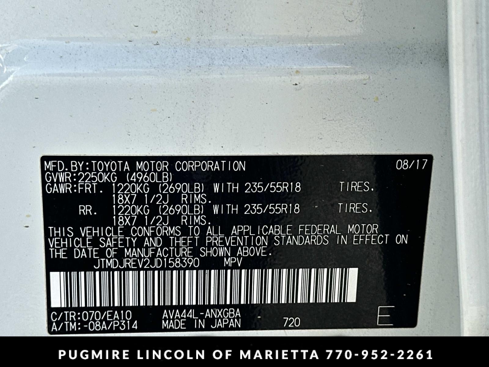 2018 Toyota RAV4 Hybrid Limited