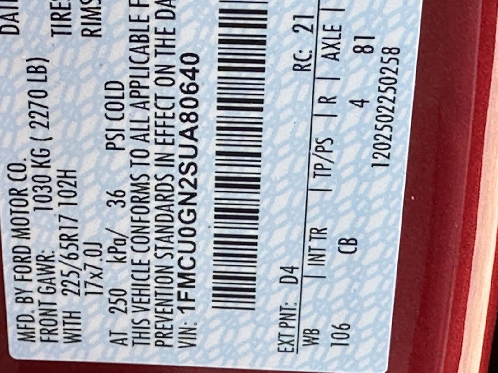 2025 Ford Escape ACTIVE FWD