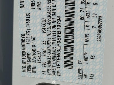 2025 Ford F-150 XLT 4WD SUPERCREW 5.5' BO