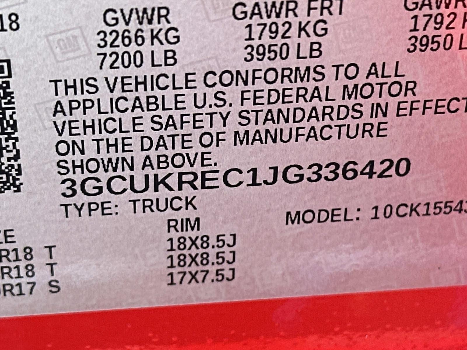 2018 Chevrolet Silverado 1500 CREW