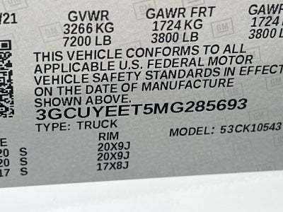 2021 Chevrolet Silverado 1500 4WD CREW CAB 147 RST